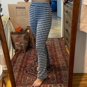 Black and white gingham pants